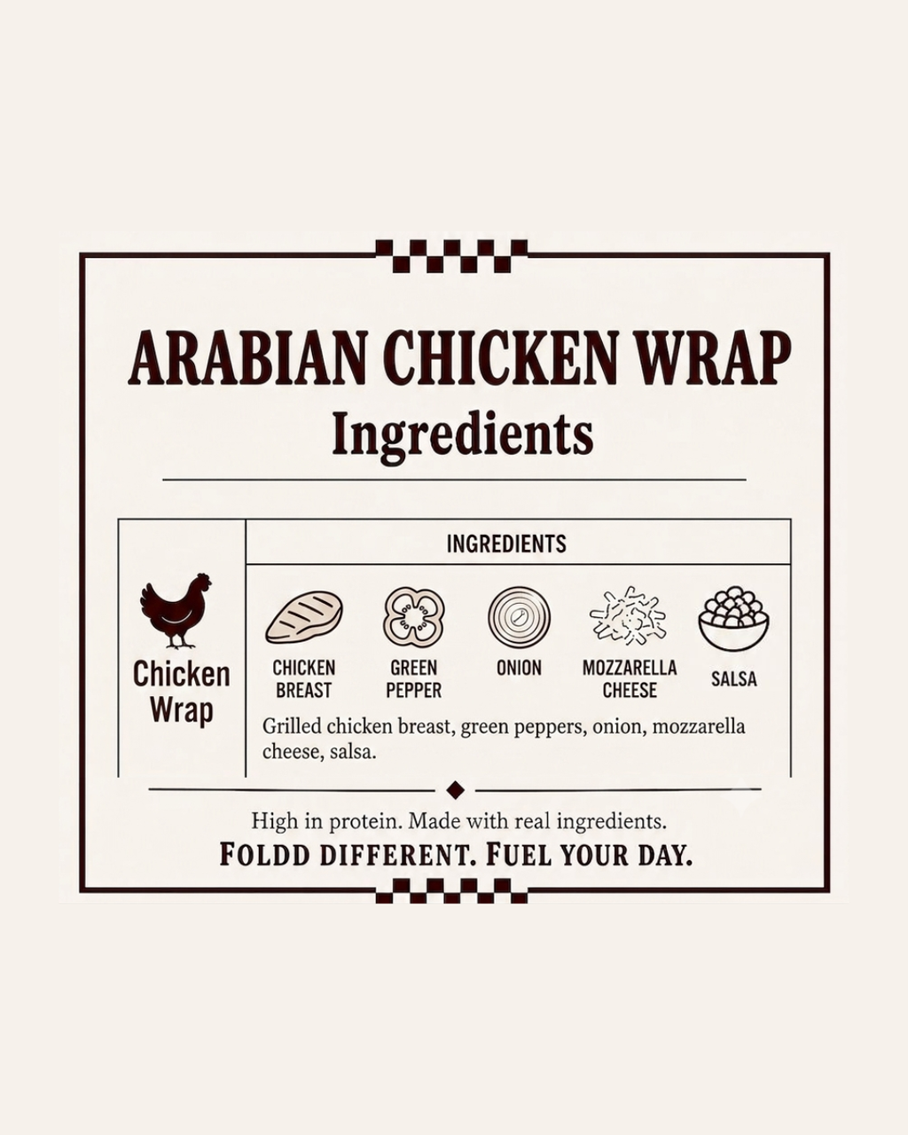 Arabian Chicken Wrap Bundle (NO BEANS NO RICE)