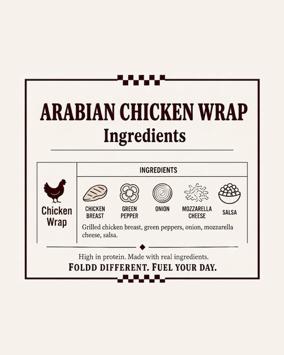 Arabian Chicken Wrap Bundle (NO BEANS NO RICE)